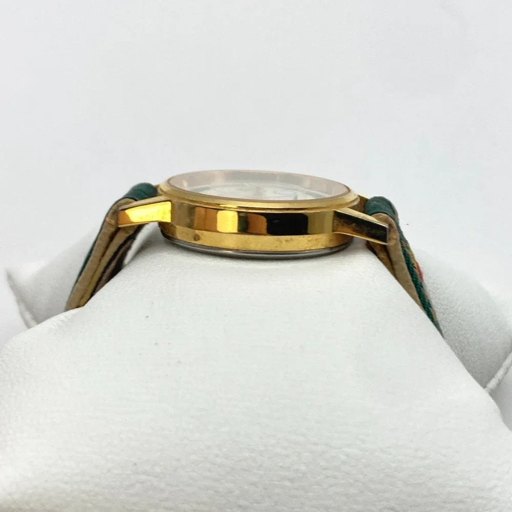 Vintage Giordano Women's Watch Golf Gold Tone Rotating Ball New Battery SMALL 7